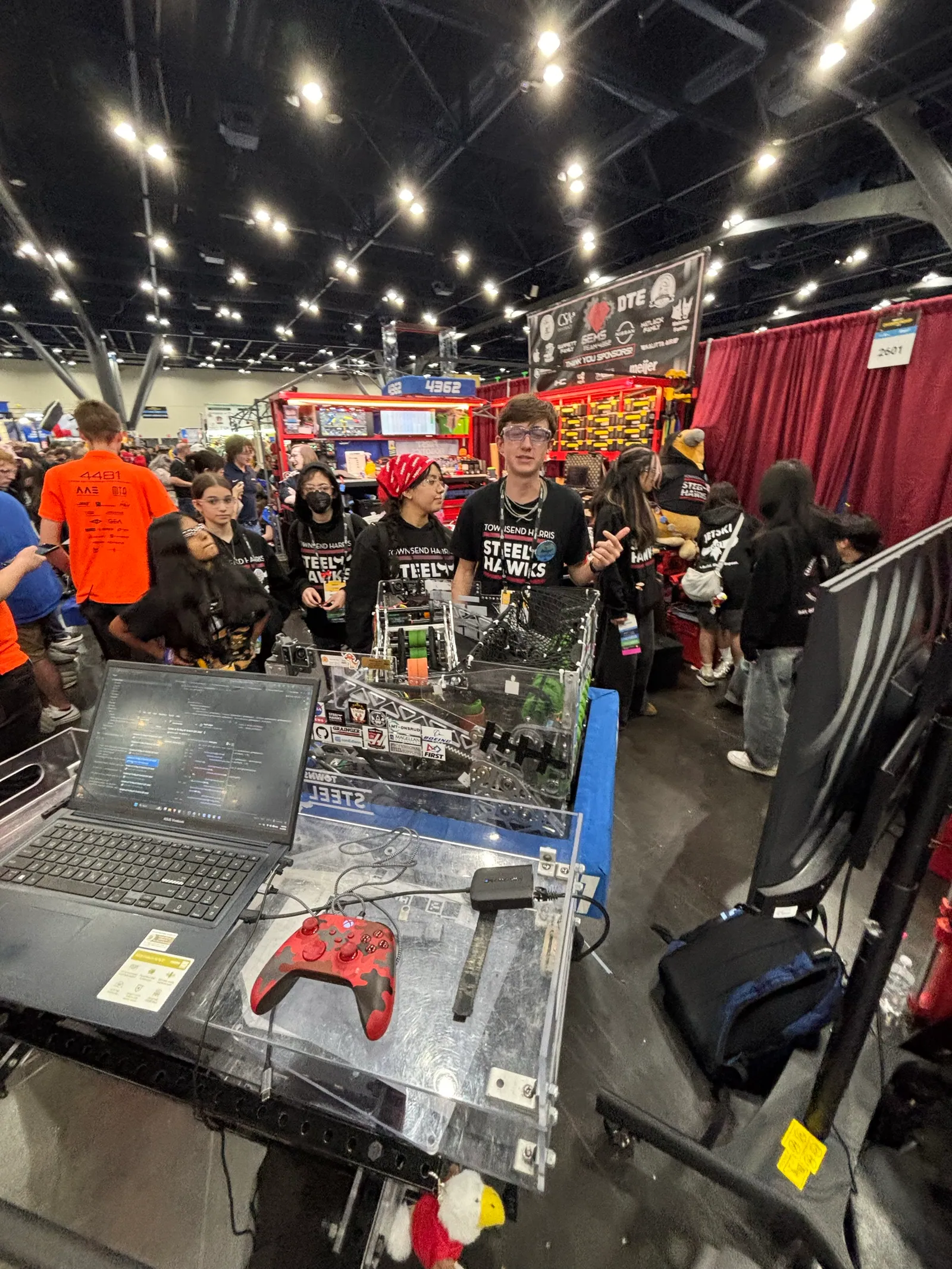 Me as technician for my last FRC match ever, at Worlds, with the old Lexan driver station